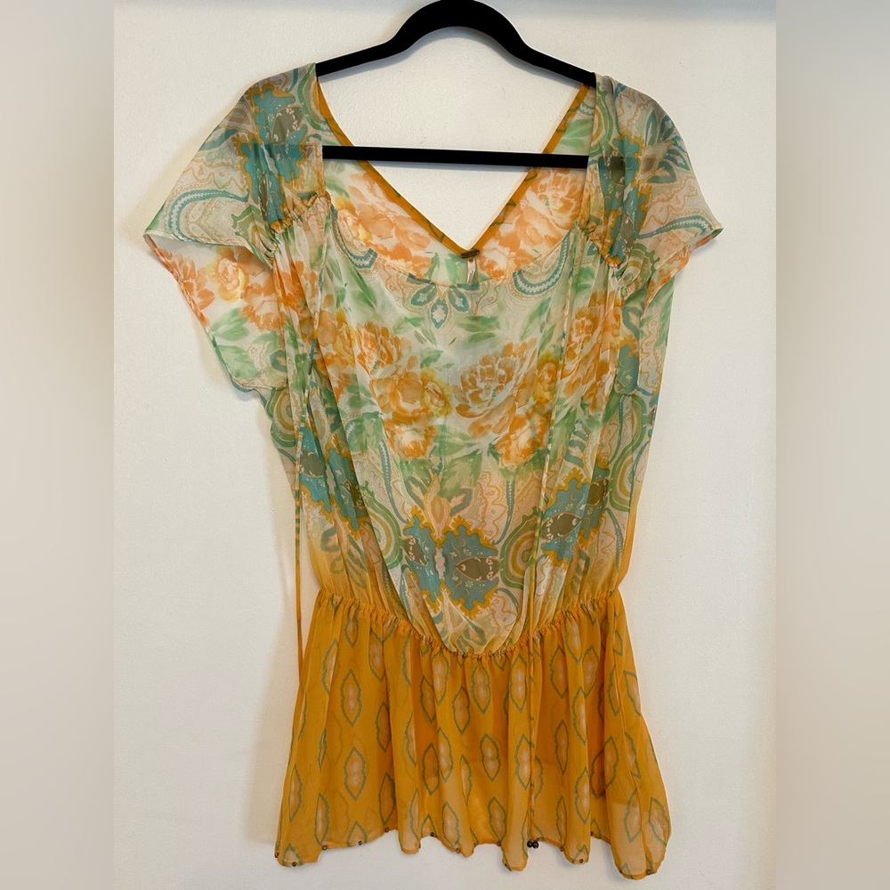 Free People Sheer Top or Beach Cover-Up, size XS